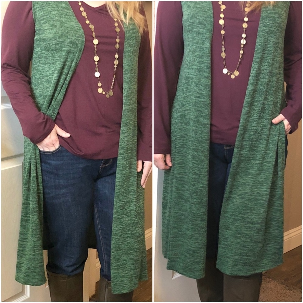 Hard To Find LuLaRoe Joy Layering Pc Duster Vest - Picture 1 of 8